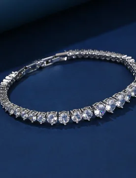 Luxury Princess Cut Cubic Zirconia Bracelet for Women Sparkling round High Quality Jewelry CK10038 - Aliexpress - FashionsVida
