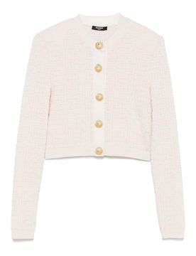Balmain PB Labyrinth Knit Cardigan