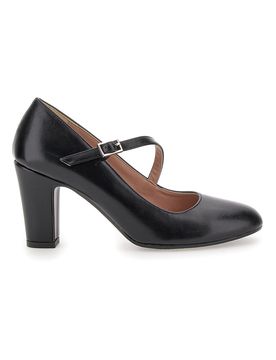 Décolleté nere con cinturino obliquo 558 40
