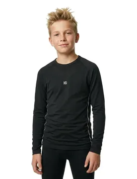 T-shirt à Manches Longues Basis Black 24 Mois-4 Années Garçon