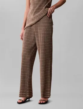 Pantalón de mujer plisado estampado - Calvin Klein - FashionsVida