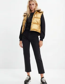 Jean droit court BLACK 34 female - Desigual - FashionsVida