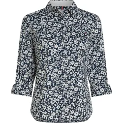 Camisa de mujer estampado floral de manga larga