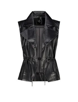 Gilet in similpelle nero 38 - monari - FashionsVida