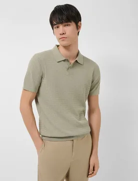 Polo de hombre manga corta tricotado estructura - Roberto Verino - FashionsVida