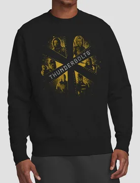 Thunderbolts Asterisk Disposable Delinquents Sweatshirt, Black - Black - Size: XL - Marvel - FashionsVida