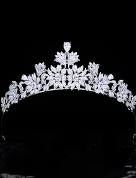 Dazzling Heart Stereo Flower Crown Women's Tiara Dress Decoration Light Luxury Jewelry Suitable for Wedding Holiday Gifts H-62 - Aliexpress - FashionsVida