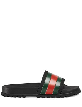 Men's Web Rubber Sandals with Molded Footbed