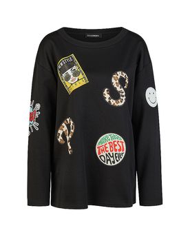 Langarmshirt schwarz 46 damen