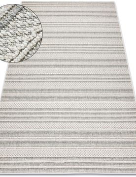 Teppiche Teppich Jersey 19233 Grau - Linien, Struktur, 60x100 Cm 60x100 Cm