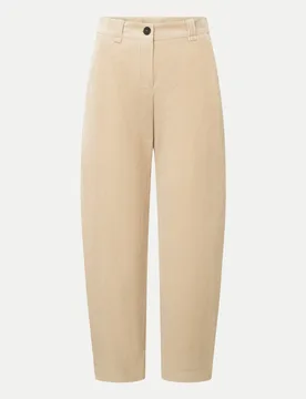 Barrel-Leg Cordhose Beige 42 - Windsor Women - FashionsVida