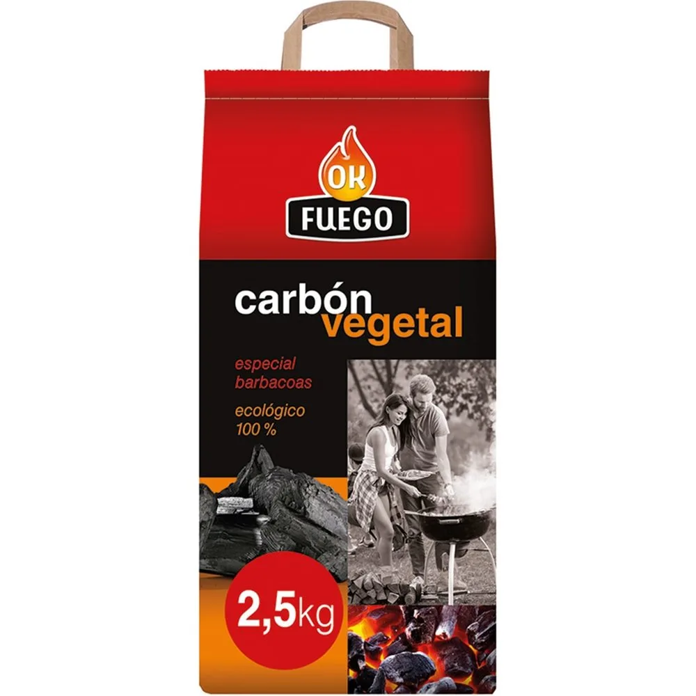 Bolsa de Carbón Vegetal 2,5 kg - OK FUEGO - FashionsVida