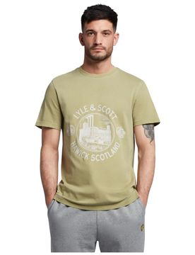 T-shirt hawick print verde TS1806V