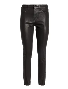 L'Aagence Jyothi Coated High-Rise Skinny Jeans - L'Agence - FashionsVida