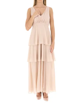 RINASCIMENTO Abito a balze BEIGE S - Rinascimento - FashionsVida