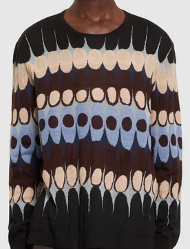 Commas Jacquard Crew-Neck Jumper - Commas - FashionsVida