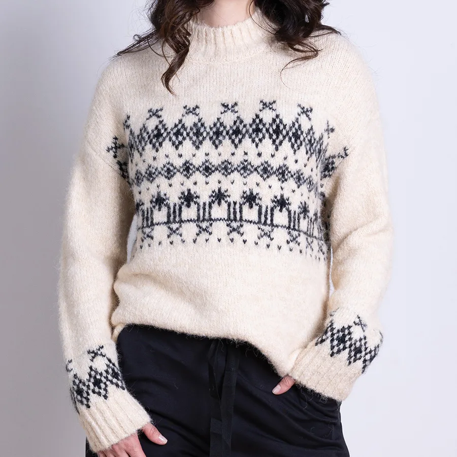 Nomads Fairisle Jumper - Ivory - Nomads - FashionsVida