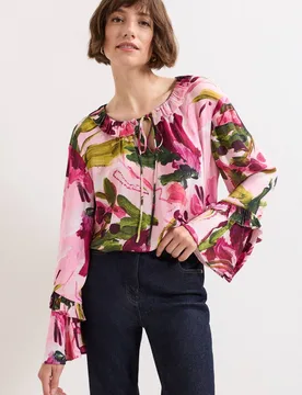 Women's Petite Andi Blouse in Bright Pink Size: 12 - Bright Pink - Size: 12 - Phase Eight - FashionsVida