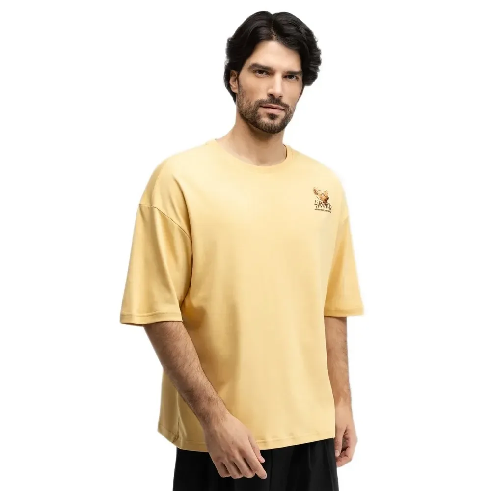Maglietta A Maniche Corte Grama Mustard - Siroko - FashionsVida