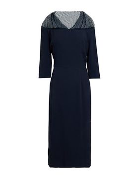 Vestido midi Mujer Azul marino 44 Mujer
