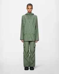 Giacca antipioggia Jacket verde salvia in tessuto impermeabile con cappuccio