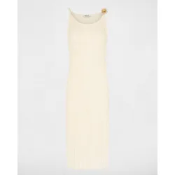 Vestido corto de punto fino con tirantes
