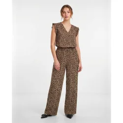 Pantalón culotte de estampado animal print de mujer