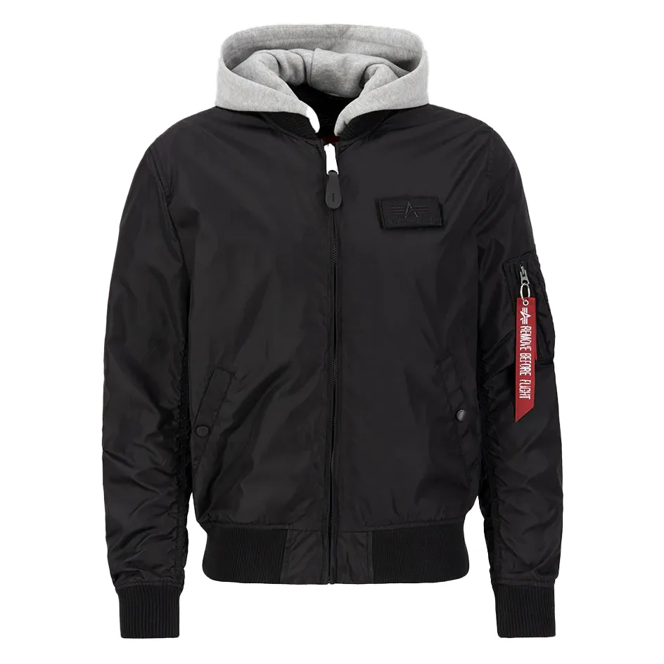 Industries MA-1 TT Hood Jacket Black S Herren - ALPHA - FashionsVida