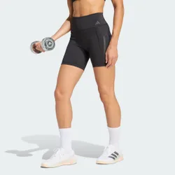 Leggings Corti a 3 strisce Optime Allenamento S 15 CM Black