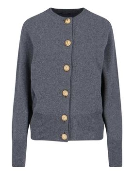 Balmain Cardigan In Misto Cashmere