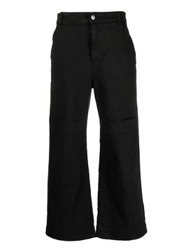 Jeans a gamba larga a vita bassa