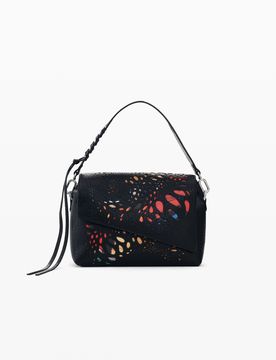 Bolso pequeño mariposa, Mujer, Poliuretano, Negro, U