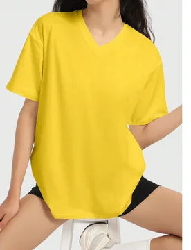 Camiseta holgada para mujer de manga corta y cuello redondo, camisa casual estilo Y2K, básica para deportes de verano - Shein - FashionsVida