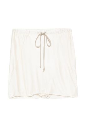 Women's Mini T-Shirt Shorts with Drawstring Waist and Double-Layer Side Pockets (Size S)