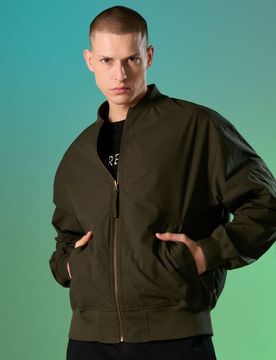 Giacca bomber reversibile - khaki