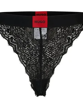 Hugo Culotte Brief Lace Black M - Hugo Boss - FashionsVida