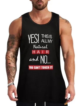 Yes This is all my natural hair and no You can't touch it Tank Top Abstract Print Tank Top Casual Graphic Sleeveless - Aliexpress - FashionsVida