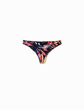 Braguita bikini tropical, Mujer, Negro, XS