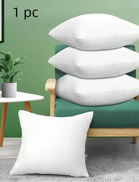 Pieza Relleno de almohada blanco, relleno de almohada de fibra renovable de tamaño completo, adecuado para cama, sofá, sala de estar, dormitorio, of - Shein - FashionsVida