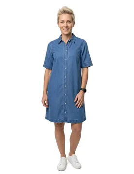 Vestito Corto A Maniche Corte Frame Regular Denim Medium Blue Denim M