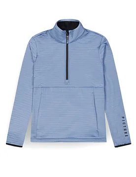 Fleecepullover zippé Bake bleu clair M - Picture - FashionsVida