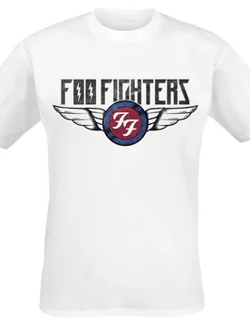 T-Shirt - Flash Wings - S bis XXL - für Männer - Größe XL - weiß - Lizenziertes Merchandise! - Männer - male - Foo Fighters - FashionsVida