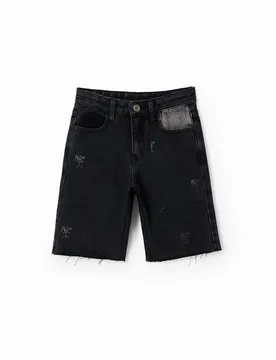 Bermuda en jean Now BLACK 7/8 male - Desigual - FashionsVida