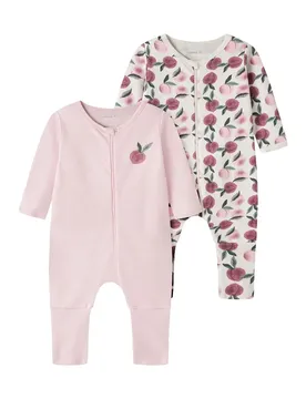 Pigiama A Maniche Lunghe Peaches 2 Unità Jet Stream / Parfait Pink 18 Mesi
