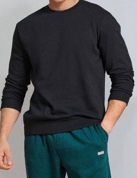 Sinsay - Felpa basic - nero
