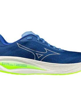 Neo Cosmo Running Shoes Dazzling Blue / White / Lightning Yellow UK 7.5 Women - Mizuno - FashionsVida