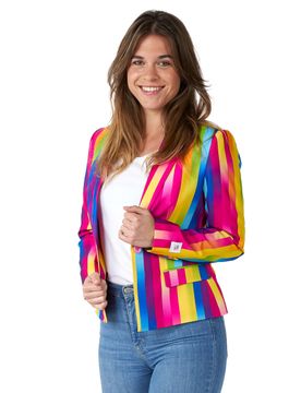 Regenbogen Blazer für Damen Suitmeister Jacke - female