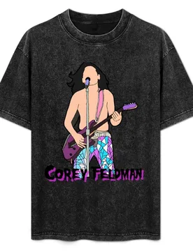 Corey Feldman - Guitar Solo T-Shirt Basic Crew Neck Short Sleeve Top - Aliexpress - FashionsVida