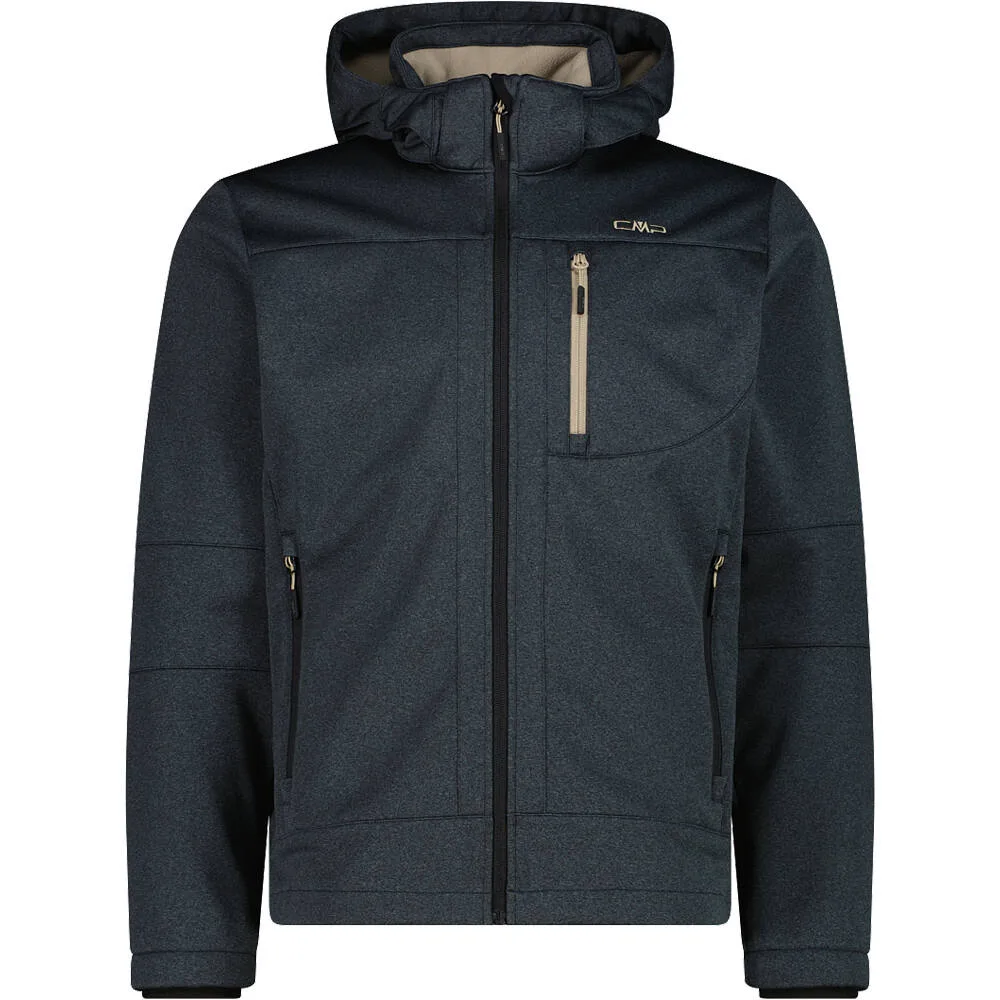 Man jacket zip hood chaqueta softshell hombre Gris (50) - CMP - FashionsVida
