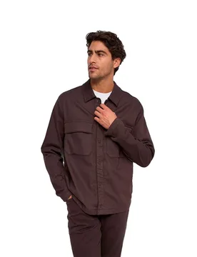 Camicia Overshirt 21011617 Dark Brown S - Salsa Jeans - FashionsVida